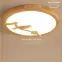 n LED Ốp Trần Gỗ Kiểu DángVuông Tròn Trang Trí Hình Chú Chim OT-98307 - Đường Kính 50cm - 3 Chế Độ Ánh Sáng - Energy Green Lighting - Có Video