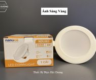 Đèn Led Downlight Âm Trần Nanoco 8w NDL083 , NDL086 Khoét lỗ Ø90mm - Ánh Sáng Trắng , Vàng