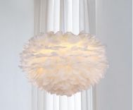 Đèn Chùm Mây lông Vũ Bắc ÂU Decor Lighting TN329 ( Loại Cỡ Vừa 45cm) - 3 Chế Độ Ánh Sáng