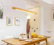 Đèn Thả Trần Gỗ DGT-1204 Phong Cách Bắc Âu - 18w Ánh Sáng Trung Tính - Energy Green Lighting