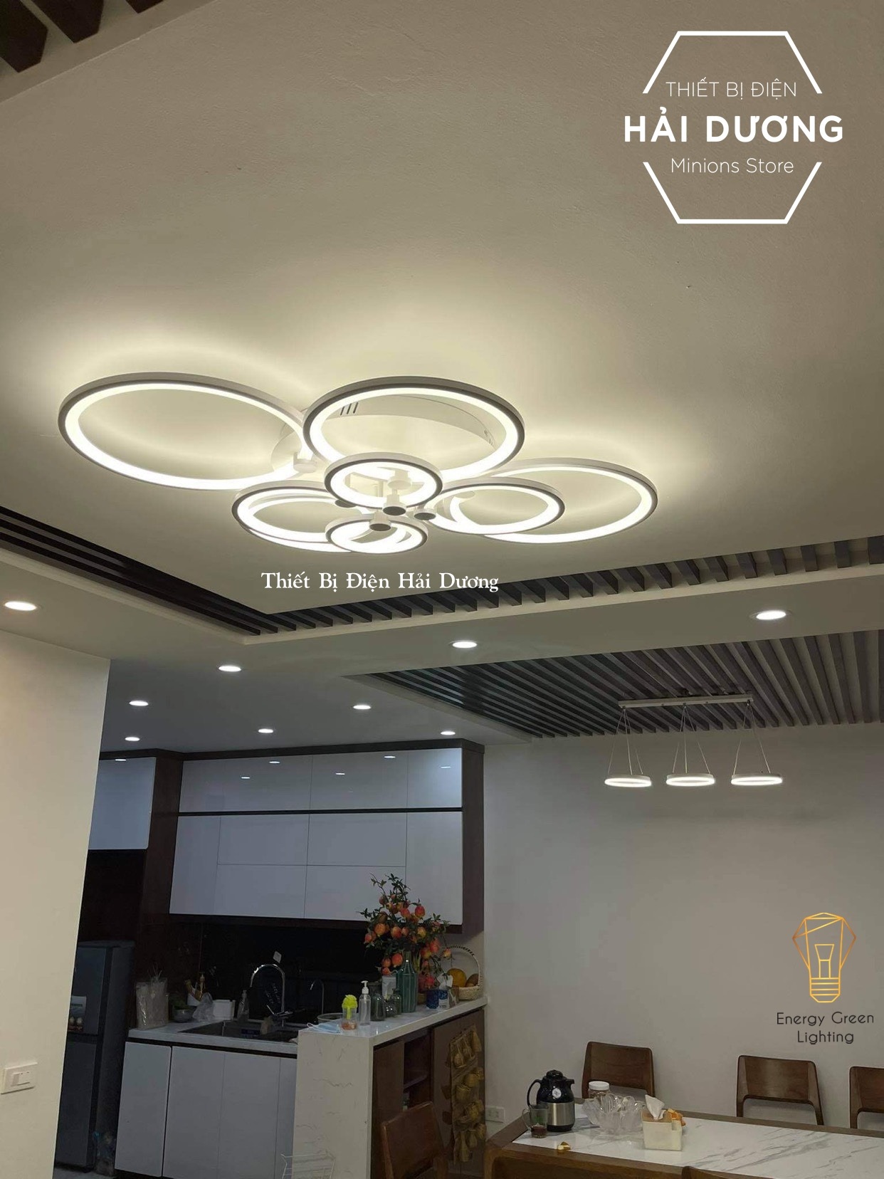 Đèn LED ỐP Trần Decor Hình Khối Tròn NT030 - 3 Chế Độ Ánh Sáng - Tăng Giảm Ánh Sáng - Điều Khiển Từ Xa - Điều Khiển Bằng Điện Thoại