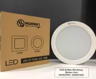 Đèn ốp nổi panel LED Roman CHỐNG NƯỚC VUÔNG- TRÒN ELT8001-8002 20W