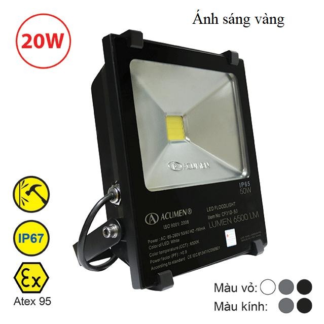 Đèn Pha Led Lumen LF01D-20 dùng Hạt Led 20W - BH 3 năm