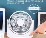 Quạt Tích Điện Để Bàn F4 - 4 Tốc Độ Gió - Pin 3600mAh Siêu Khỏe - Lật Lên Lật Xuống 90 Độ