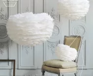 Đèn Chùm Mây lông Vũ Bắc ÂU Decor Lighting TN329 ( Loại Cỡ Nhỏ 30cm) - 3 Chế Độ Ánh Sáng