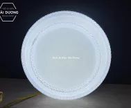 Đèn led ốp trần decor cao cấp 40cm 24w điều khiển từ xa - 3 chế độ ánh sáng - Tăng giảm ánh sáng