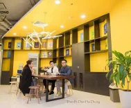 Đèn Chùm Decor Xương Cá 6 Tay (Đen-Vàng) - Tặng kèm 6 bóng led