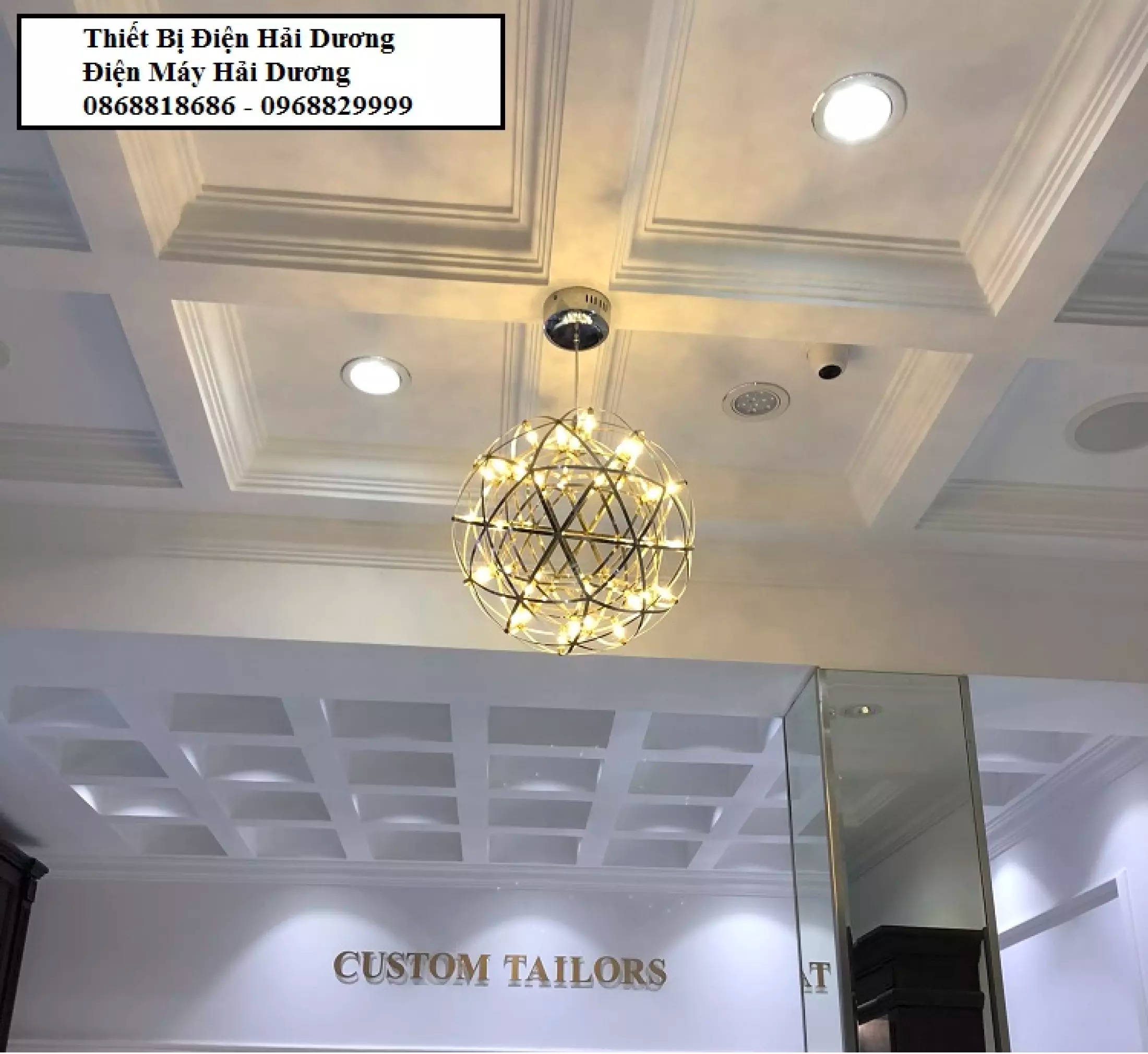 Đèn thả cầu sao kiểu dáng hiện đại, sang trọng phi 300 - 18 bóng led