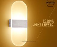 Đèn Led Gắn Tường Decor Hình Oval TN142 - 3 chế độ ánh sáng Trắng-Vàng