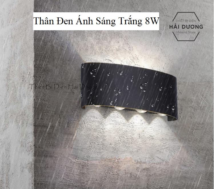 Đèn trang trí hắt tường 2 đầu - 8w chống nước TN189 (Đen-Trắng)