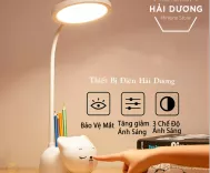 Đèn Bàn LED Hình Chú Mèo Siêu Dễ Thương DB-C0908 - 3 Chế Độ Ánh Sáng - Tăng Giảm Ánh Sáng - Thay Đổi Góc Sáng Linh Hoạt