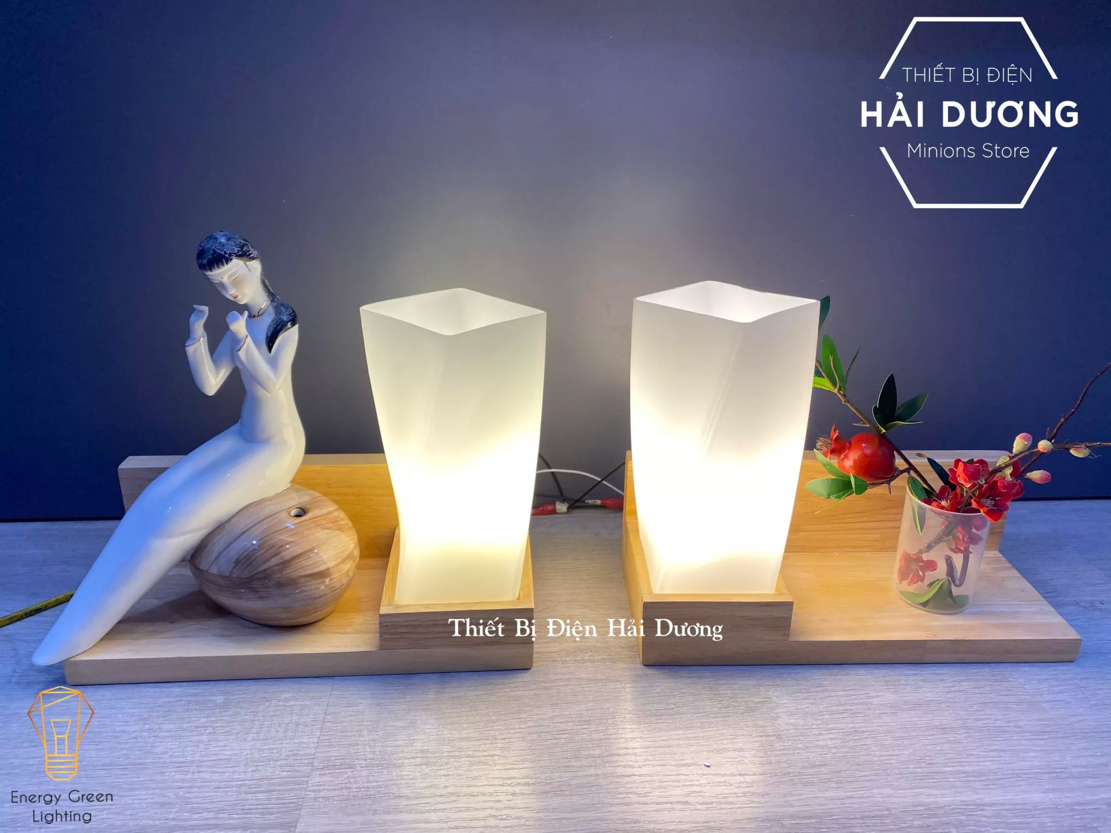 Đèn Tường Kệ Gỗ Chao Thủy Tinh Hiện Đại DT-3024 - Trang Trí Căn Phòng - Energy Green Lighting - Đã Bao Gồm Bóng LED 3W - Có Video thực tế