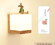 Đèn tường phòng ngủ kệ gỗ hiện đại decor bắc âu TN160 - Bảo hành 1 năm - Tặng kèm bóng led