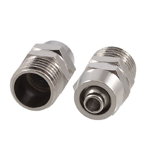 Ốc nối hơi vặn nhanh mạ niken PC 1 2 3 4 6 8 10 12 14 16mm