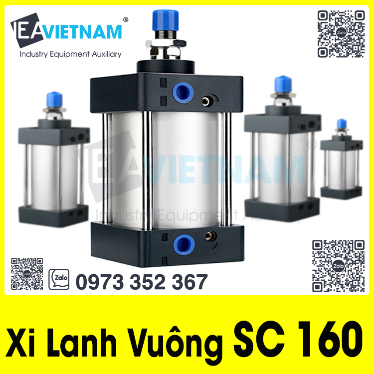 Xi lanh khí nén SC 160 x 25 50 75 100 125 150 175 200 300 400 500 600 700 800 900 1000