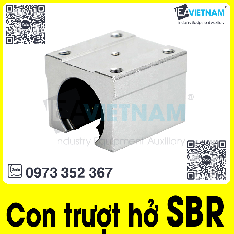 Con trượt khuyết SBR phi 12 16 20 25 30 35 40 50 60 mm / Bi trượt khuyết / Con trượt hở / Bi trượt