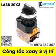 Công tắc xoay 3 vị trí phi 22 mm LA38-20X3 / Công tắc xoay 3 tiếp điểm