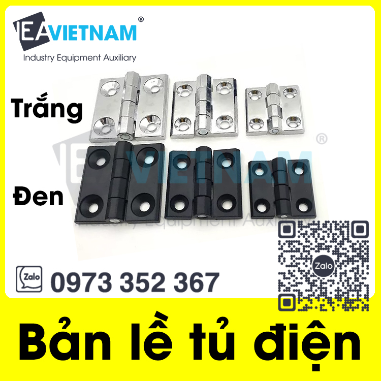 Bản lề cửa tủ điện 40 50 60, Bản lề hợp kim kẽm , Bản lề nhôm màu đen 40x40 50x50 60x60, HL050 - 1 2 3 CL236 - 1 2 3