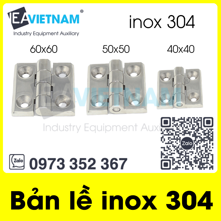 Bản lề inox 304 40x40 50x50 60x60 / Bản lề thép không gỉ CL218 - 1 2 3 / Bản lề cửa tủ inox