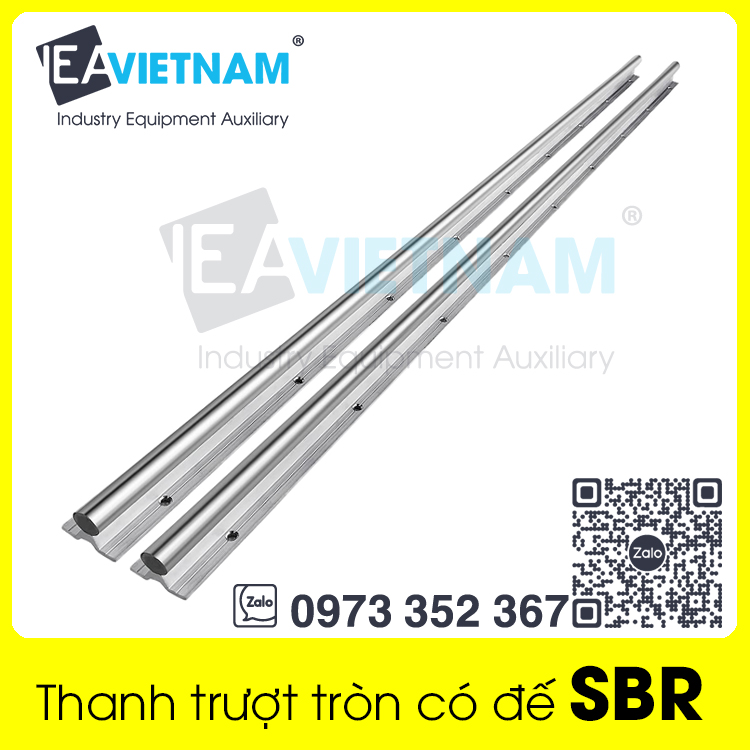Thanh ray trượt tròn có đế Thanh trượt có đế SBR phi  12 16 20 25 30 35 40 50 // Ray trượt có đế SBR / Thanh trục sbr