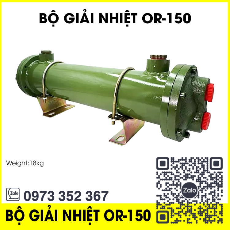 Bộ làm mát dầu thủy lực, Bộ giải giải nhiệt dầu thủy lực, Bộ giải nhiệt bằng nước dạng ống OR-150