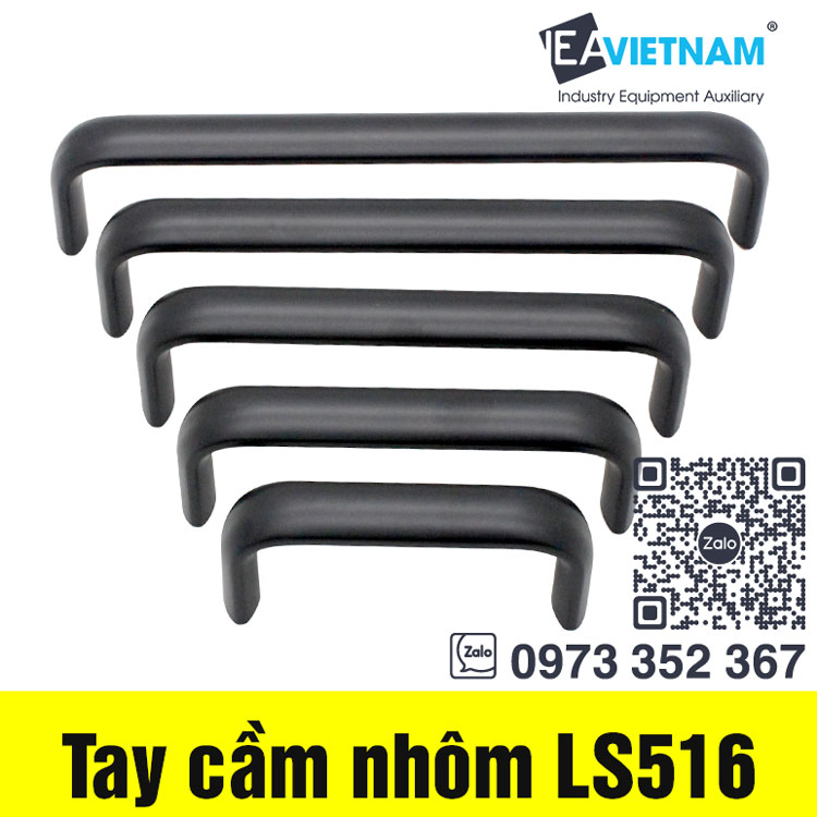 Tay cầm hợp kim nhôm, Tay cầm hình bầu dục, Tay cầm LS516, Tay nắm cửa tủ điện