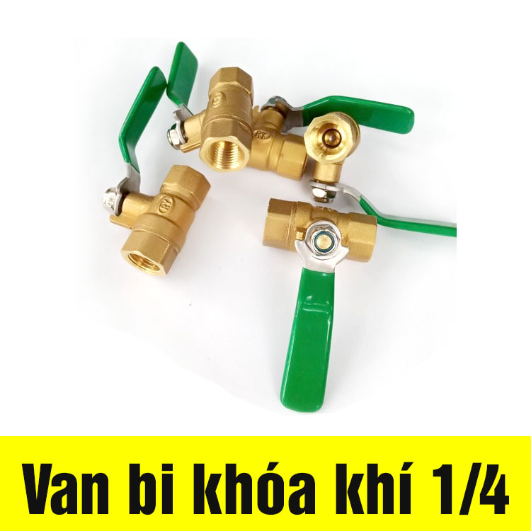 Van bi khóa khí, Van bi tay gạt, Van bi khóa khí bằng đồng, Van khóa khí, Van khóa nước, phun sương
