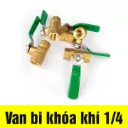 Van bi khóa khí, Van bi tay gạt, Van bi khóa khí bằng đồng, Van khóa khí, Van khóa nước, phun sương