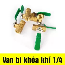 Van bi khóa khí, Van bi tay gạt, Van bi khóa khí bằng đồng, Van khóa khí, Van khóa nước, phun sương