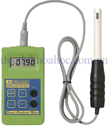 MÁY ĐO pH/EC/TDS CẦM TAY MILWAUKEE SM802