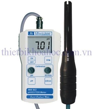 MÁY ĐO pH/EC/TDS CẦM TAY MILWAUKEE MW802