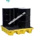 PALLET CHỐNG TRÀN CHO 4 THÙNG PHI CÓ VAN THẢI ĐÁY