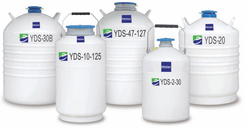 Binh đựng nitơ lỏng bảo quản mẫu lạnh 50 lít HAIER YDS-50B-80