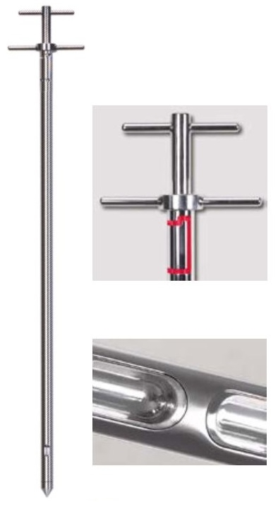 Dụng cụ lấy mẫu bột có chia vạch 1,4m, 5358-1400 Buerkle Novartos Uno