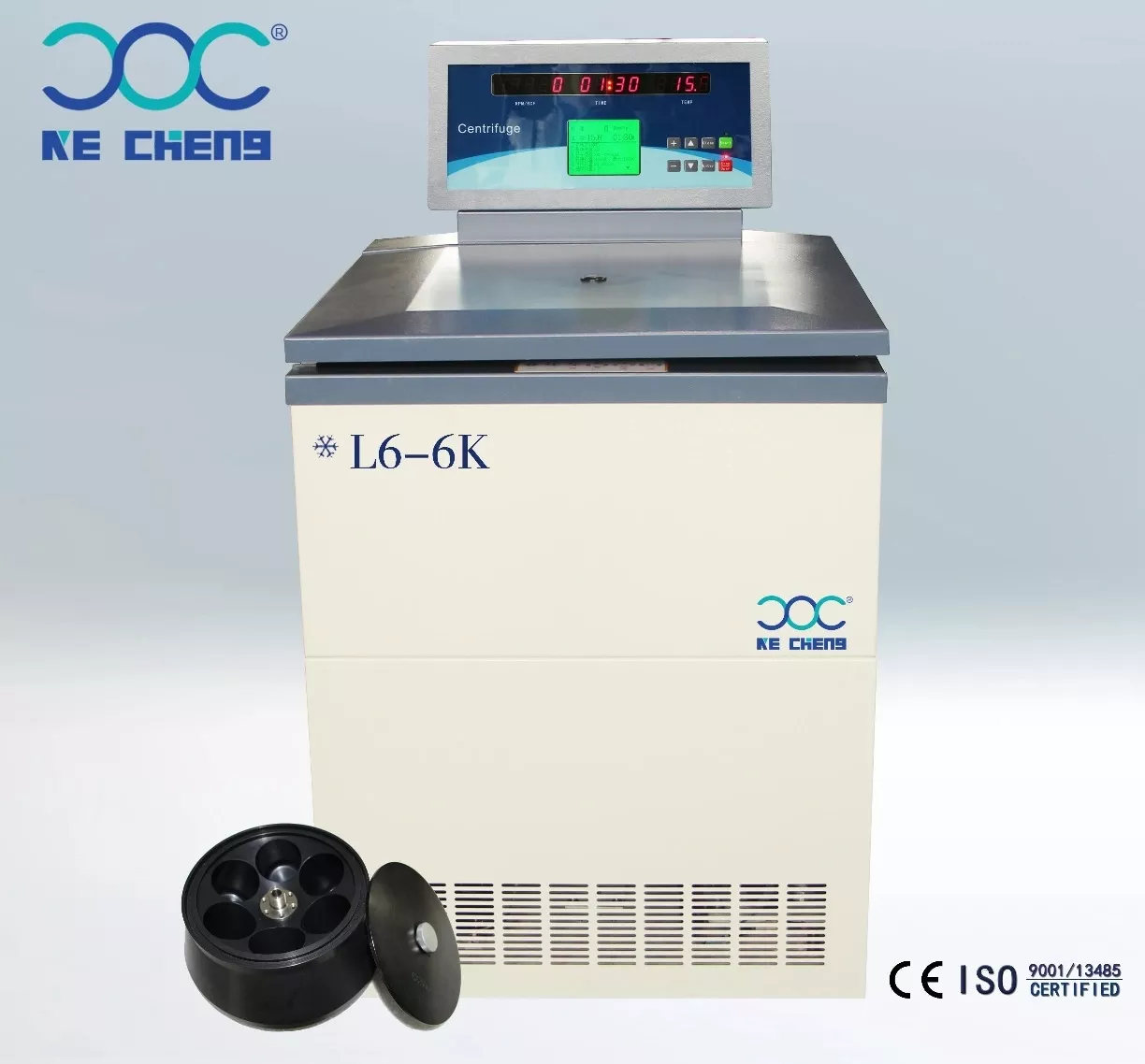 Máy ly tâm 6500 vòng/phút, dung tích lớn (6 x 1000ml), kiểu để sàn L6-6K KECHENG