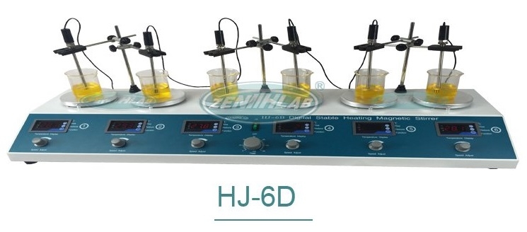 Máy khuấy từ gia nhiệt hiện số 6 vị trí HJ-6D ZENITH LAB