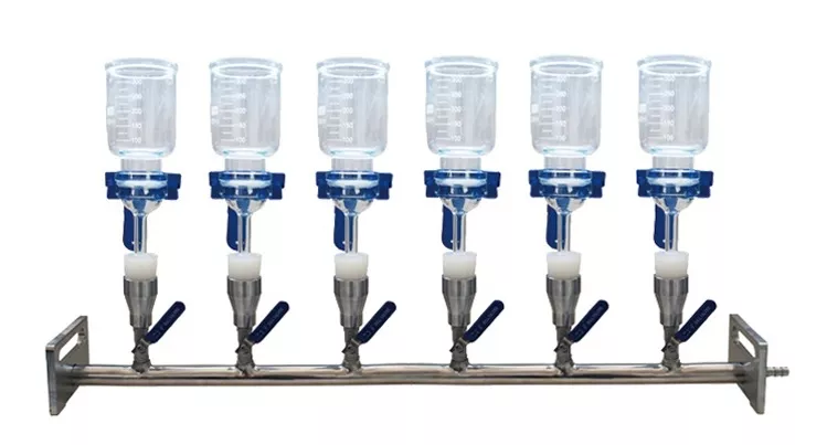 Bộ lọc chân không 6 vị trí x phễu thủy tinh 300ml MVF-6G Biobase