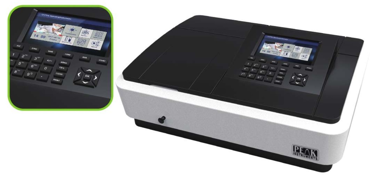 Máy quang phổ UV-VIS 1 chùm tia (độ rộng phổ 1nm) C-7100S Peak