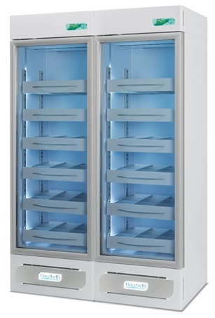 Tủ lạnh bảo quản 2 buồng, 2 cánh, 347/347 lít, +2oC đến +15oC MEDIKA 2T 800 ECT-F Fiocchetti