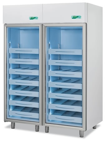 Tủ lạnh bảo quản 2 buồng, 2 cánh, 620/620 lít, +2oC đến +15oC MEDIKA 2T 1500 ECT-F Fiocchetti
