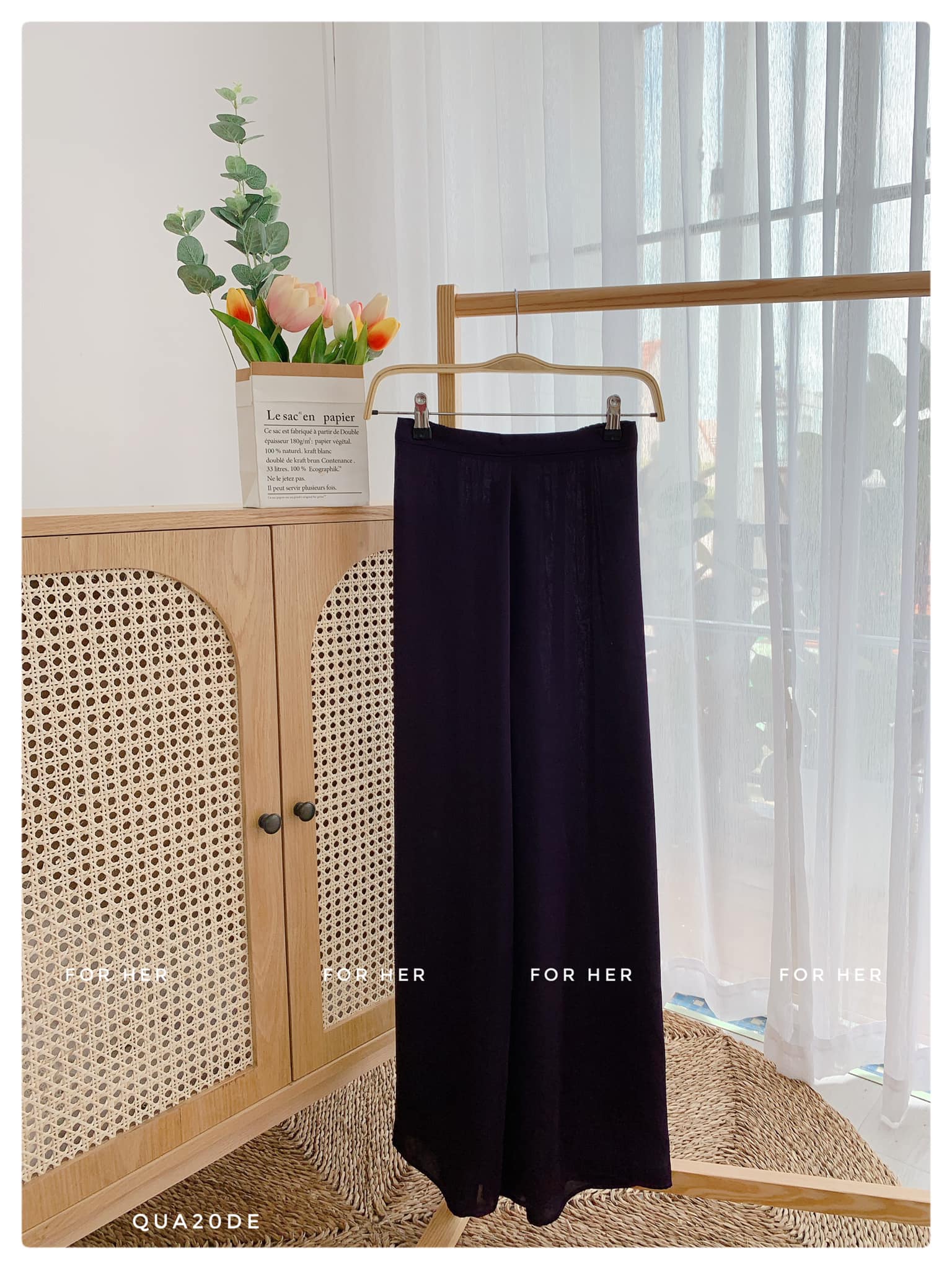Quần áo dài lụa đen