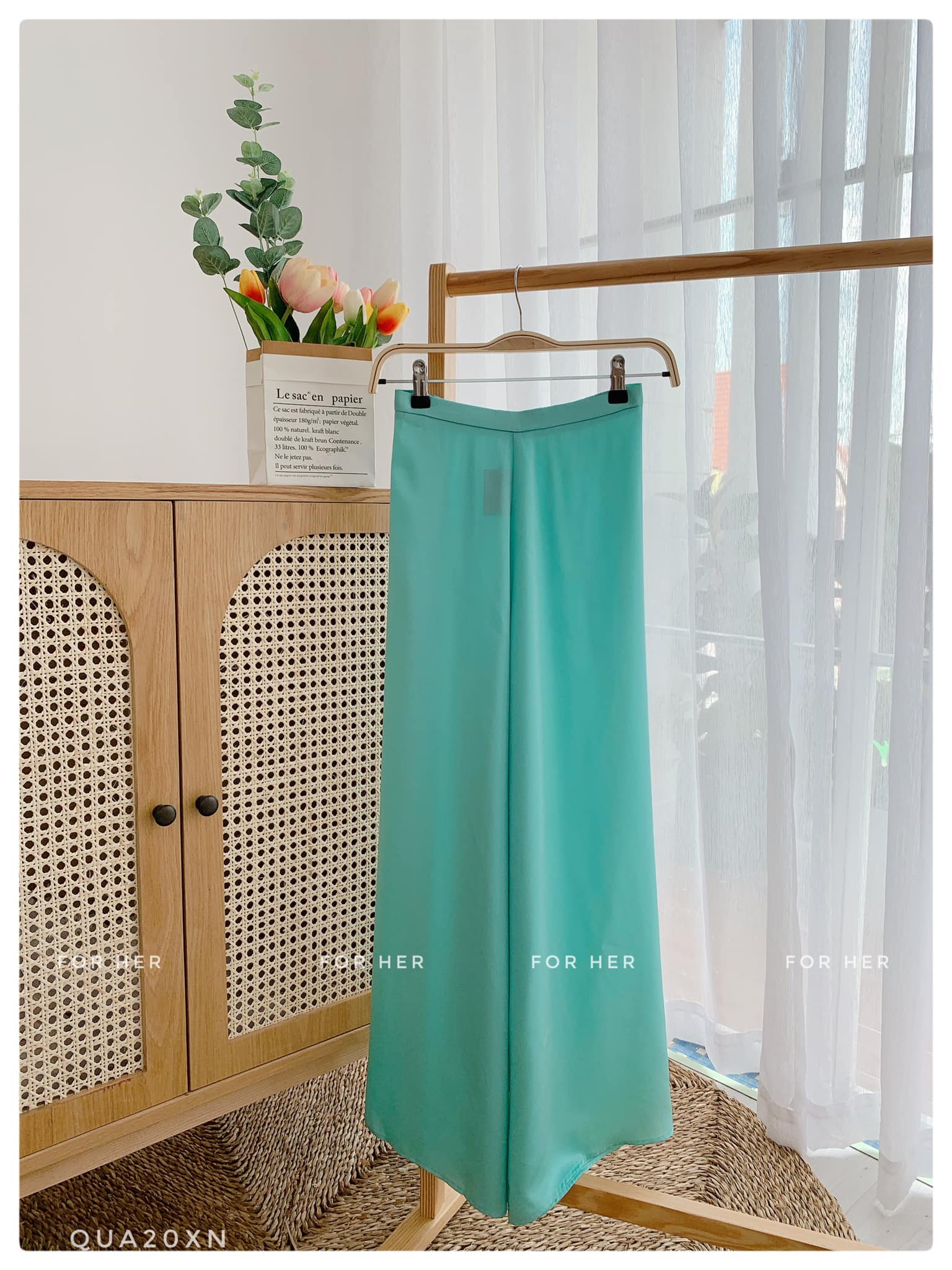 Quần áo dài lụa xanh ngọc