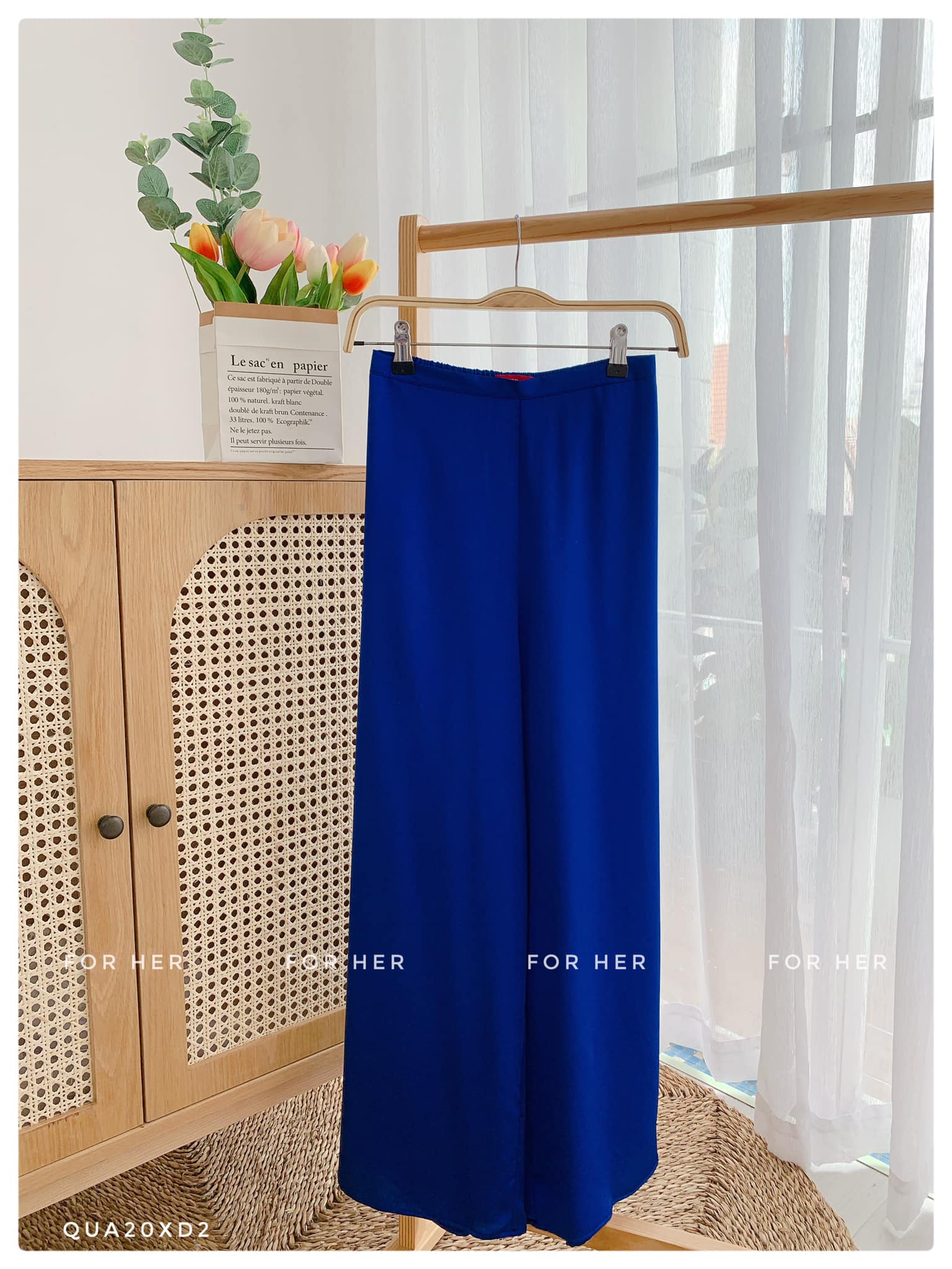 Quần áo dài lụa xanh đậm
