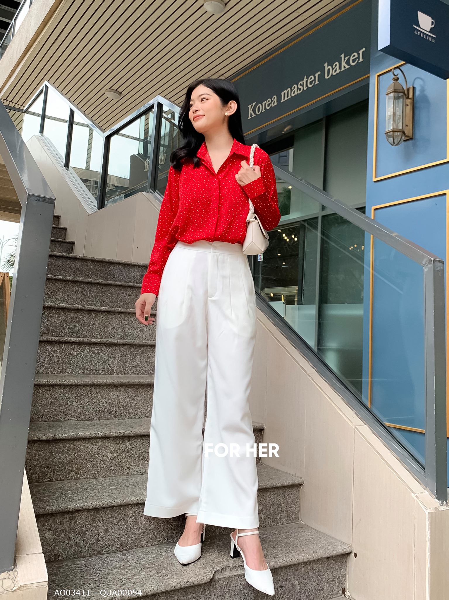 Quần cullotes không ly trắng
