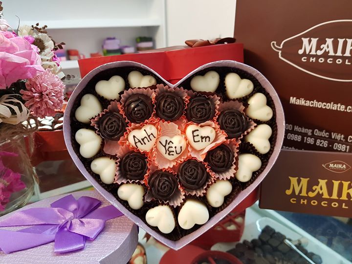 Mẫu Socola Valentine Hinh Tim