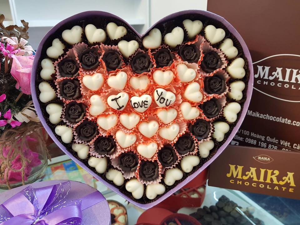 Mẫu Socola Valentine hình tim