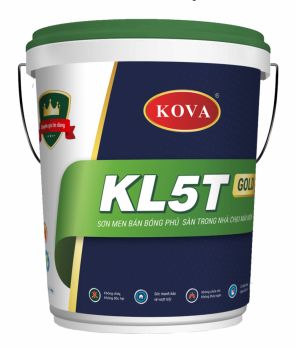 Sơn Kova men bóng phủ sàn trong nhà chịu mài mòn KL5T-GOLD – thùng 4kg