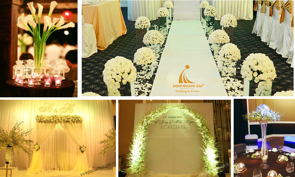 trang trí cưới theo tone màu 1