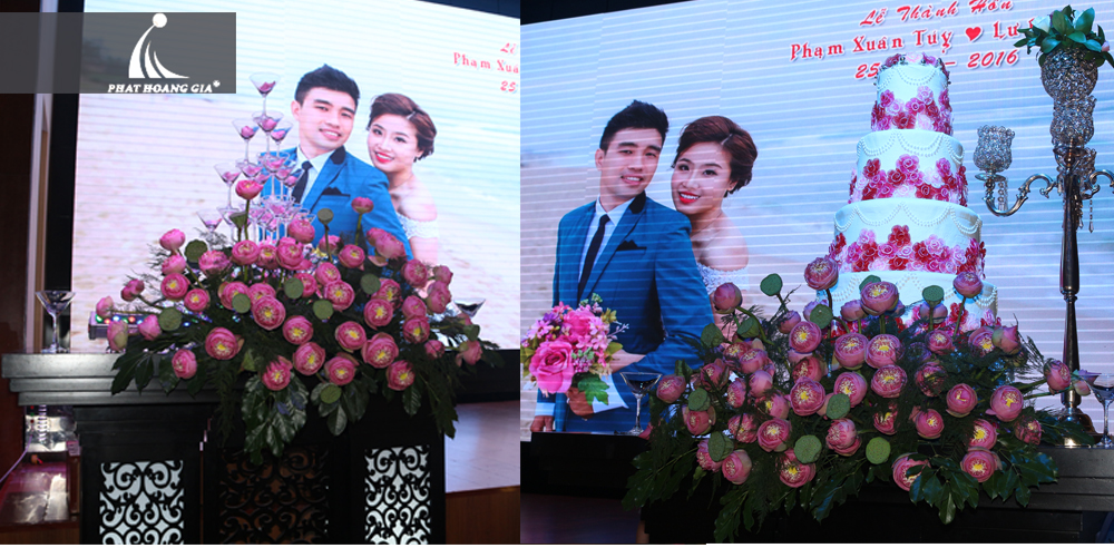 trang trí bánh kem tháp rượu