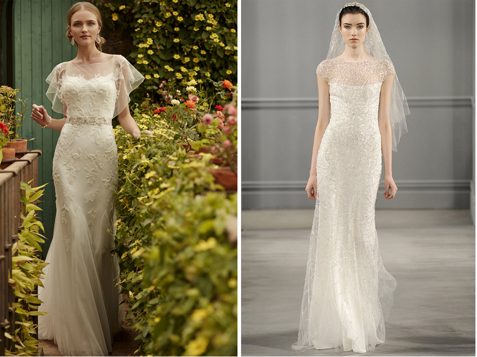 váy cưới suôn dài